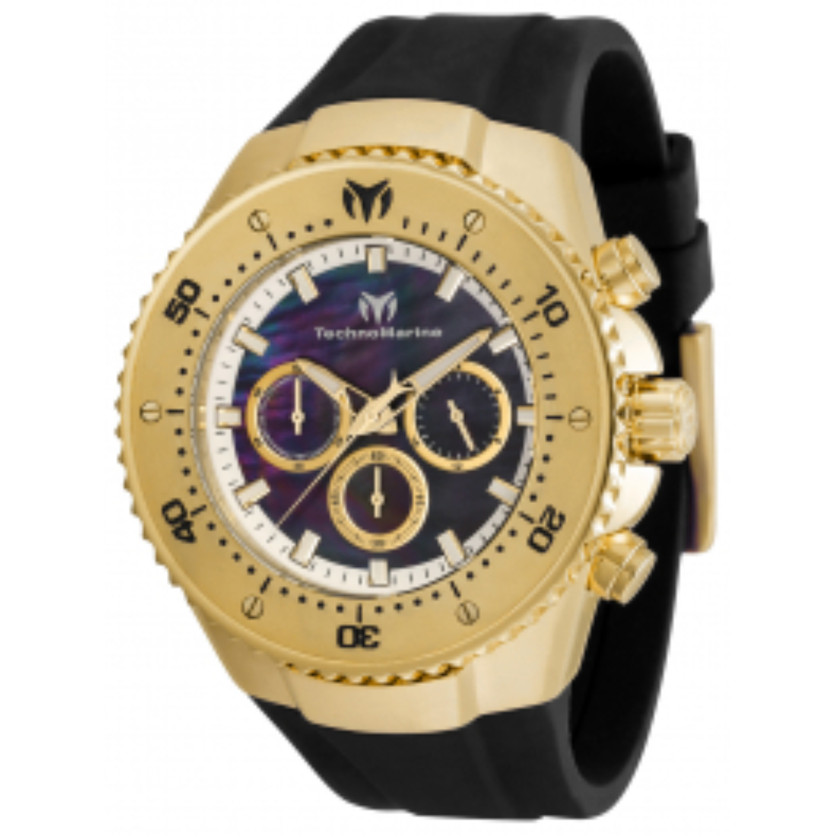 TechnoMarine Manta Sea Men's Watch w/ Mother of Pearl Dial - 48mm, Black (TM-220067)
