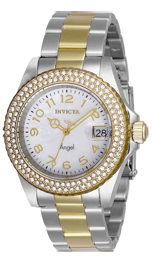 Invicta Angel Women's Watch w/ Mother of Pearl Dial - 40mm, Steel, Gold (28675)