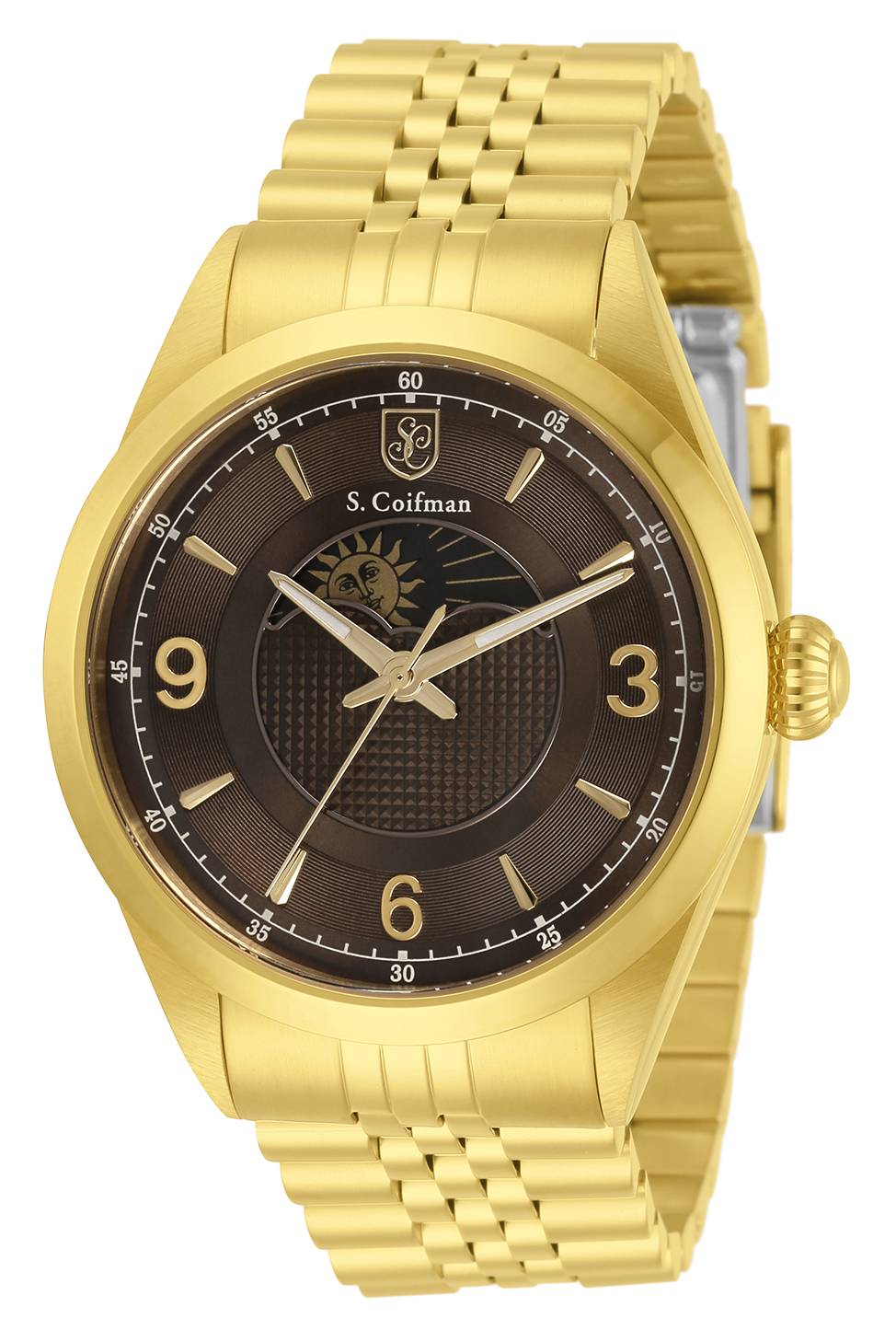 S. Coifman Men%27s Bracelet Men%27s Watch - 43mm, Gold (SC0429)