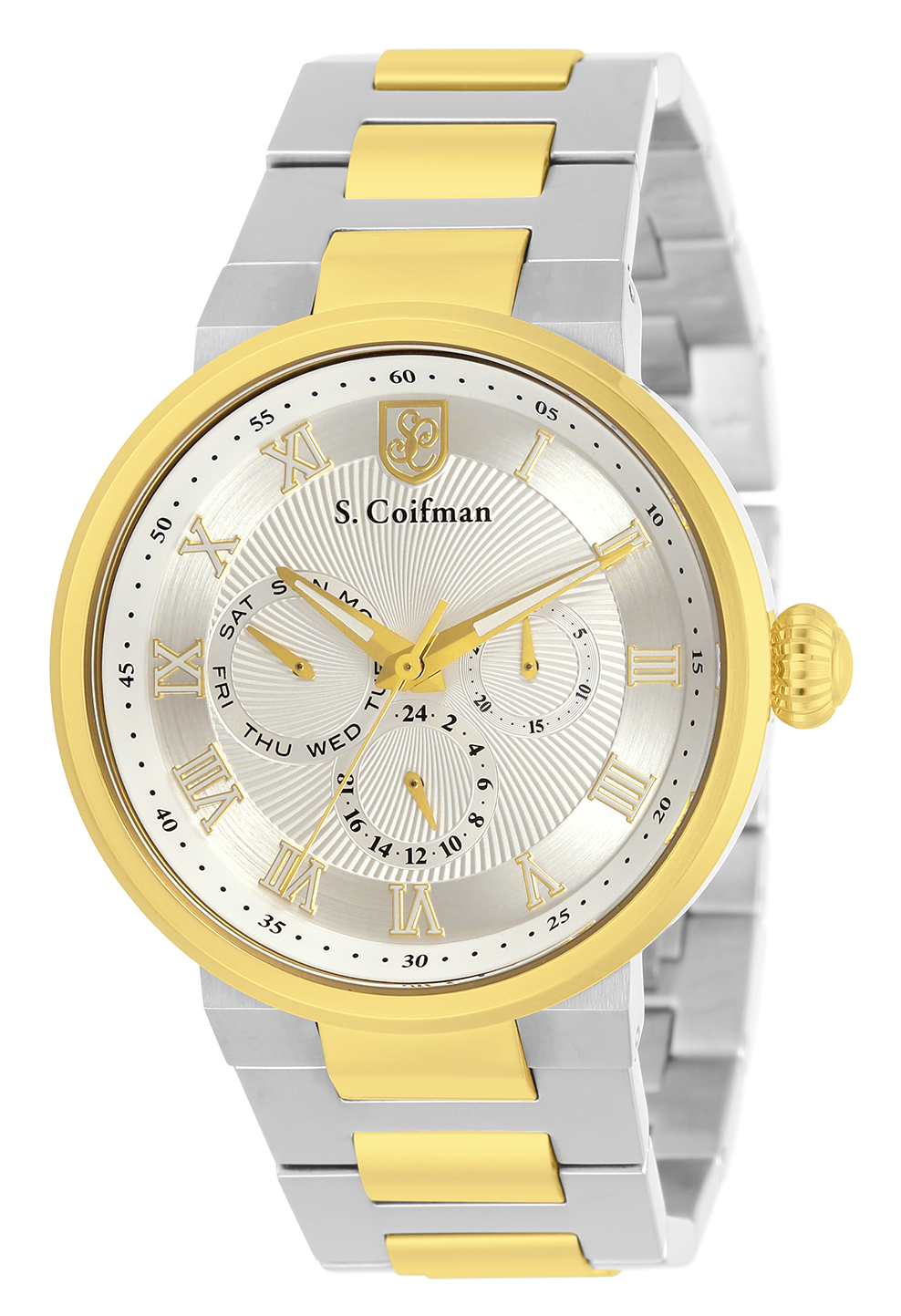 S. Coifman Men%27s Bracelet Men%27s Watch - 43mm, Steel, Gold (SC0447)
