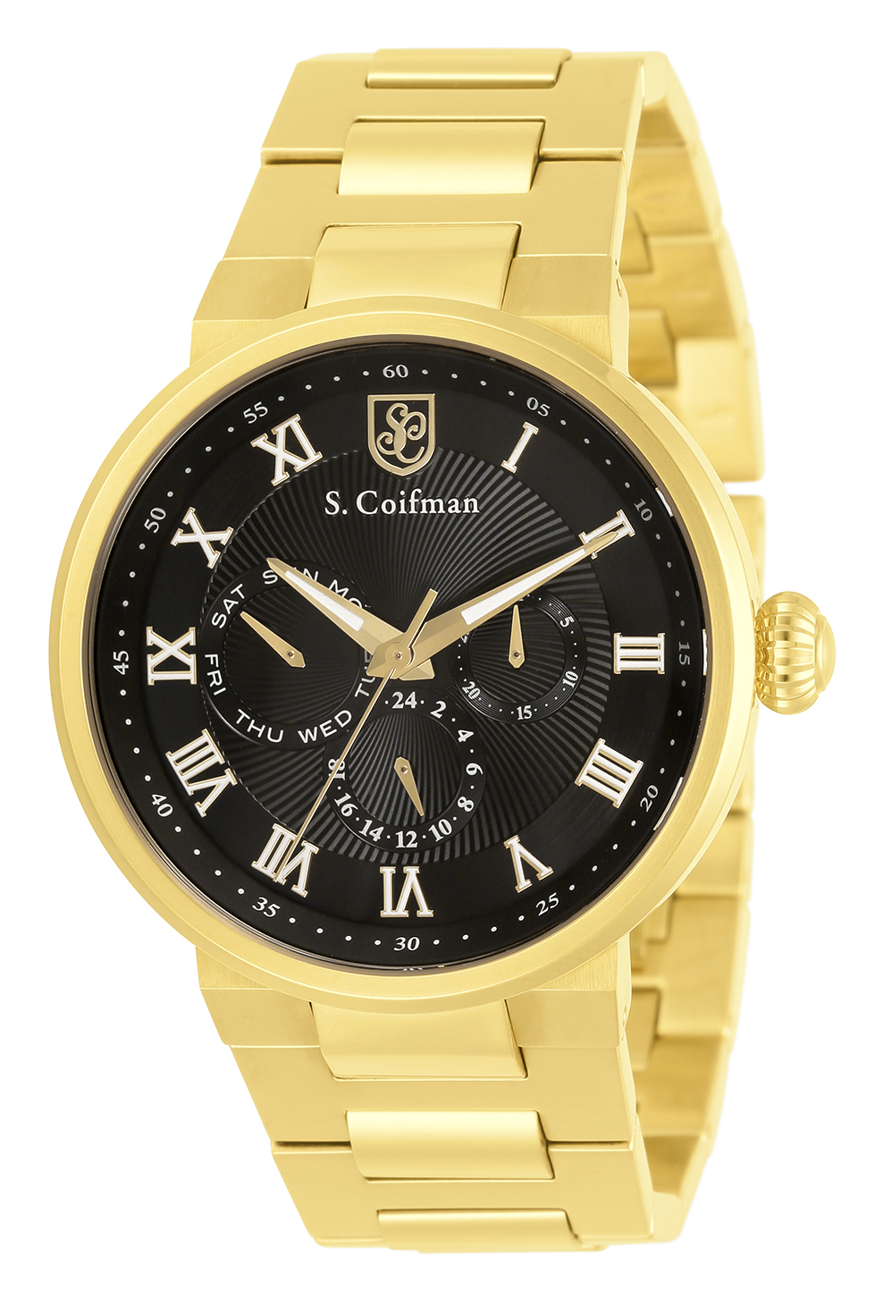 S. Coifman Men%27s Bracelet Men%27s Watch - 43mm, Gold (SC0448)