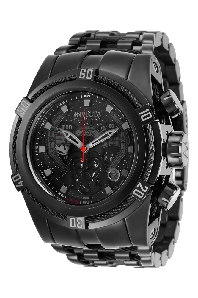 #1 LIMITED EDITION - Invicta Star Wars Darth Vader Quartz Mens Watch - 53mm Stainless Steel Case, Stainless Steel Band, Black (29537)