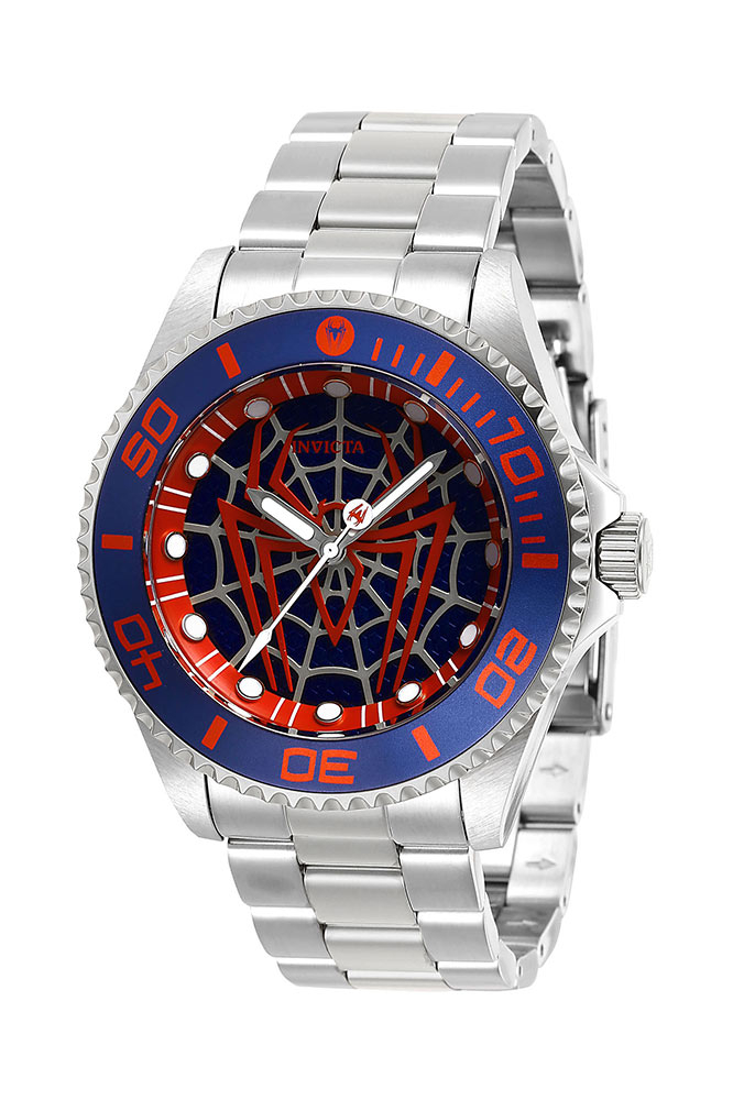 #1 LIMITED EDITION - Invicta Marvel Spiderman Quartz Mens Watch - 44mm Stainless Steel Case, Stainless Steel Band, Steel (29683)