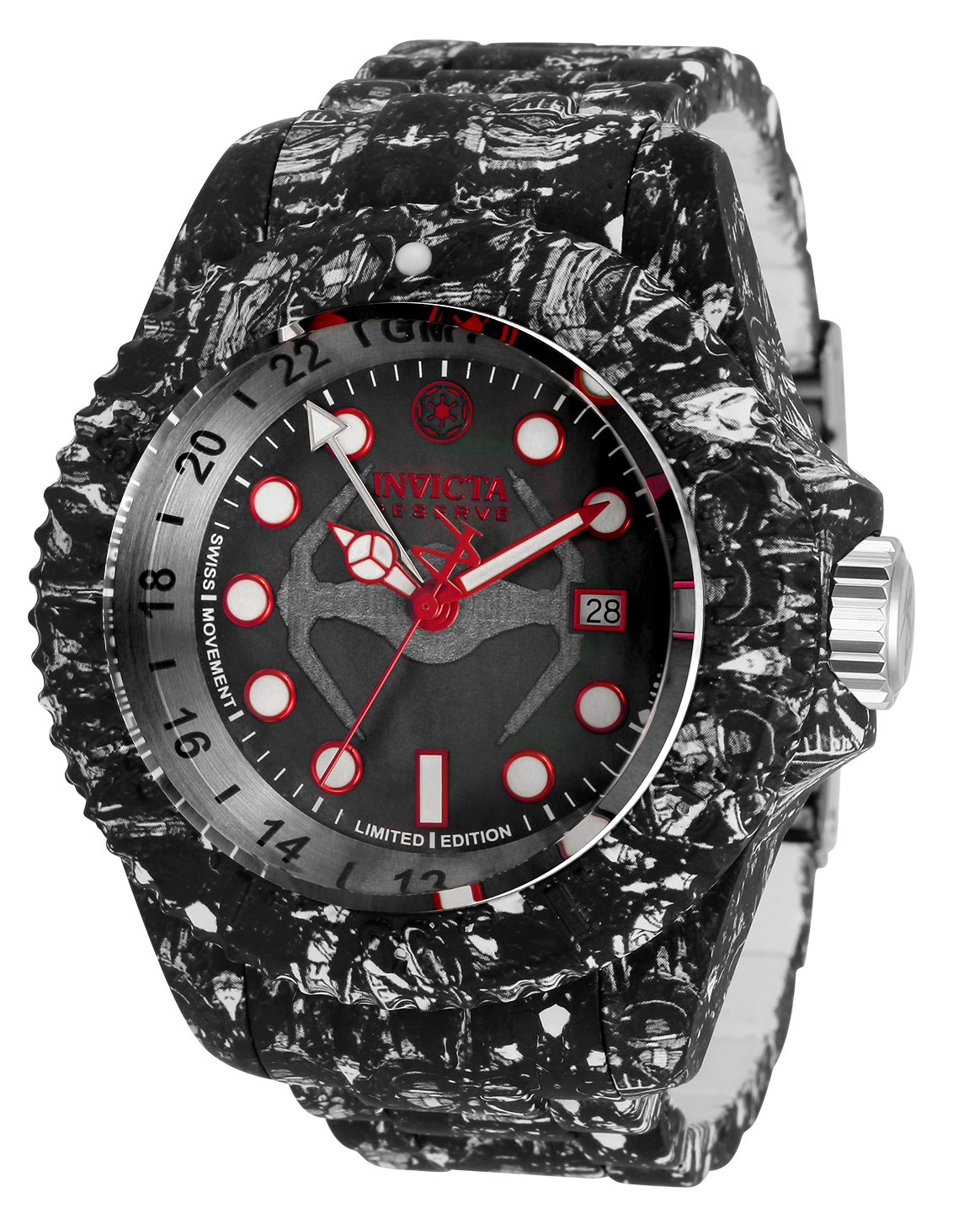 Invicta Star Wars Galactic Empire Men's Watch w/ Metal, Mother of Pearl & Oyster Dial - 52mm, Steel, Aqua Plating (33310)
