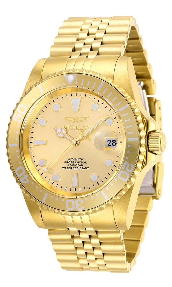 Invicta Pro Diver Automatic Men%27s Watch - 42mm, Gold (30096)