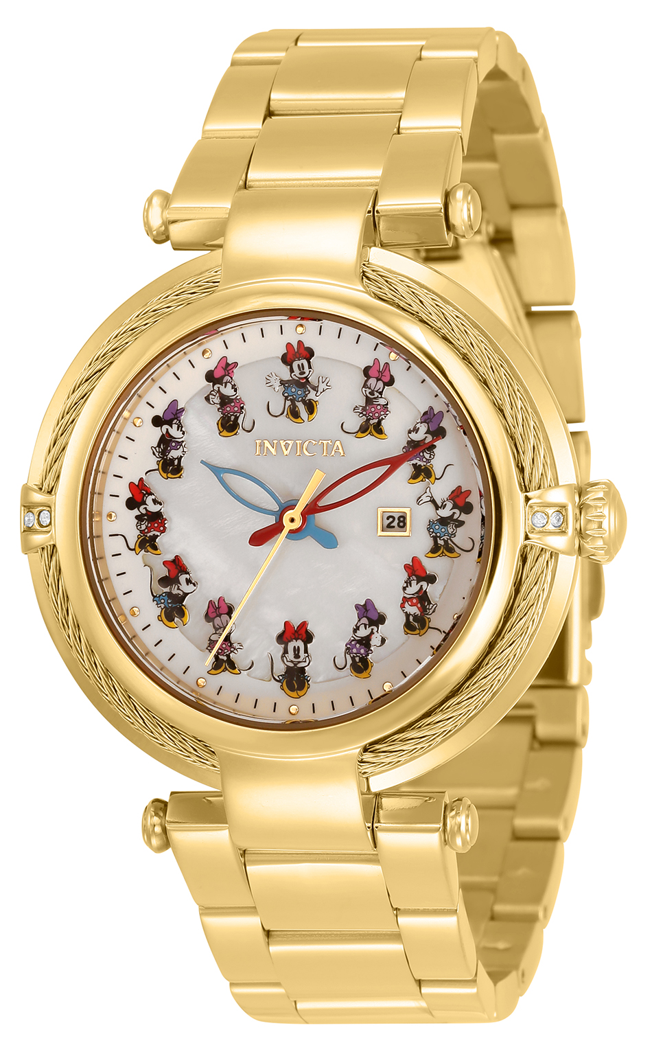 Invicta Disney Limited Edition Minnie Mouse Women's Watch w/ Mother of Pearl Dial - 40mm, Gold (34112)