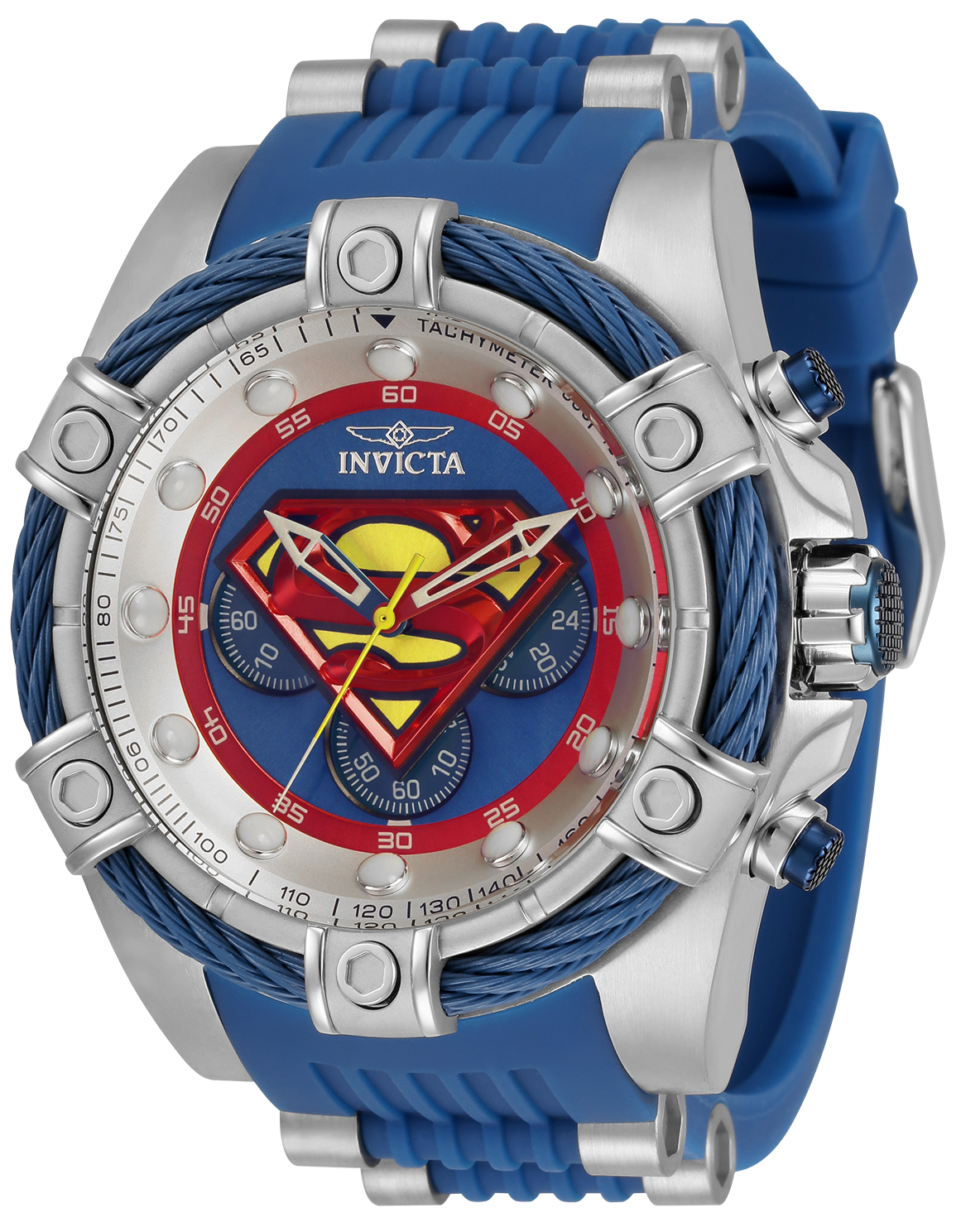 Invicta DC Comics Superman Men's Watch - 52mm, Blue, Silver (33188)