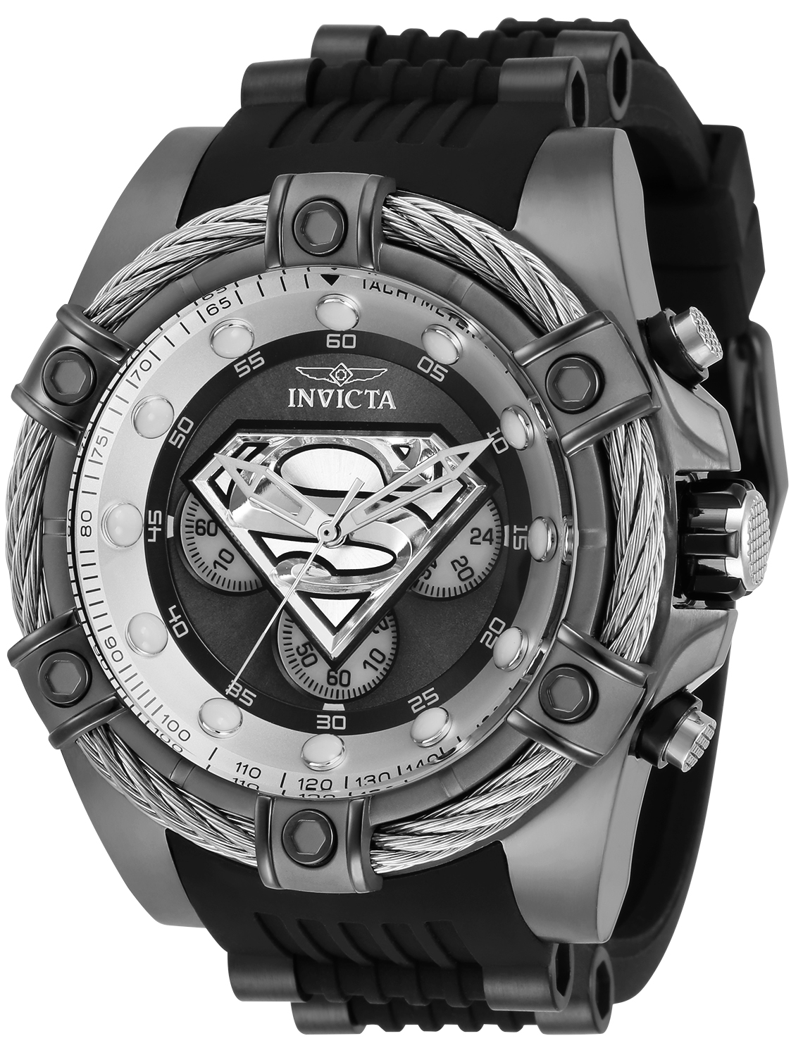 Invicta DC Comics Superman Men's Watch - 52mm, Gunmetal (33189)
