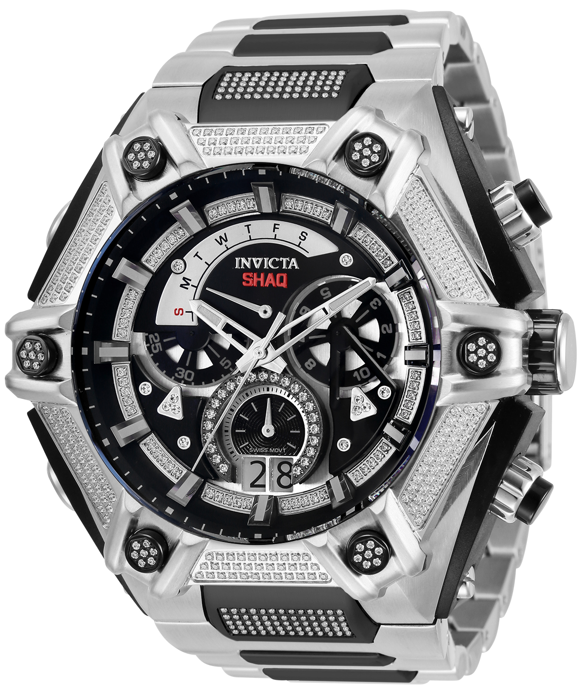 Invicta SHAQ 0.4 Carat Diamond Men's Watch - 60mm, Steel, Black (33689)