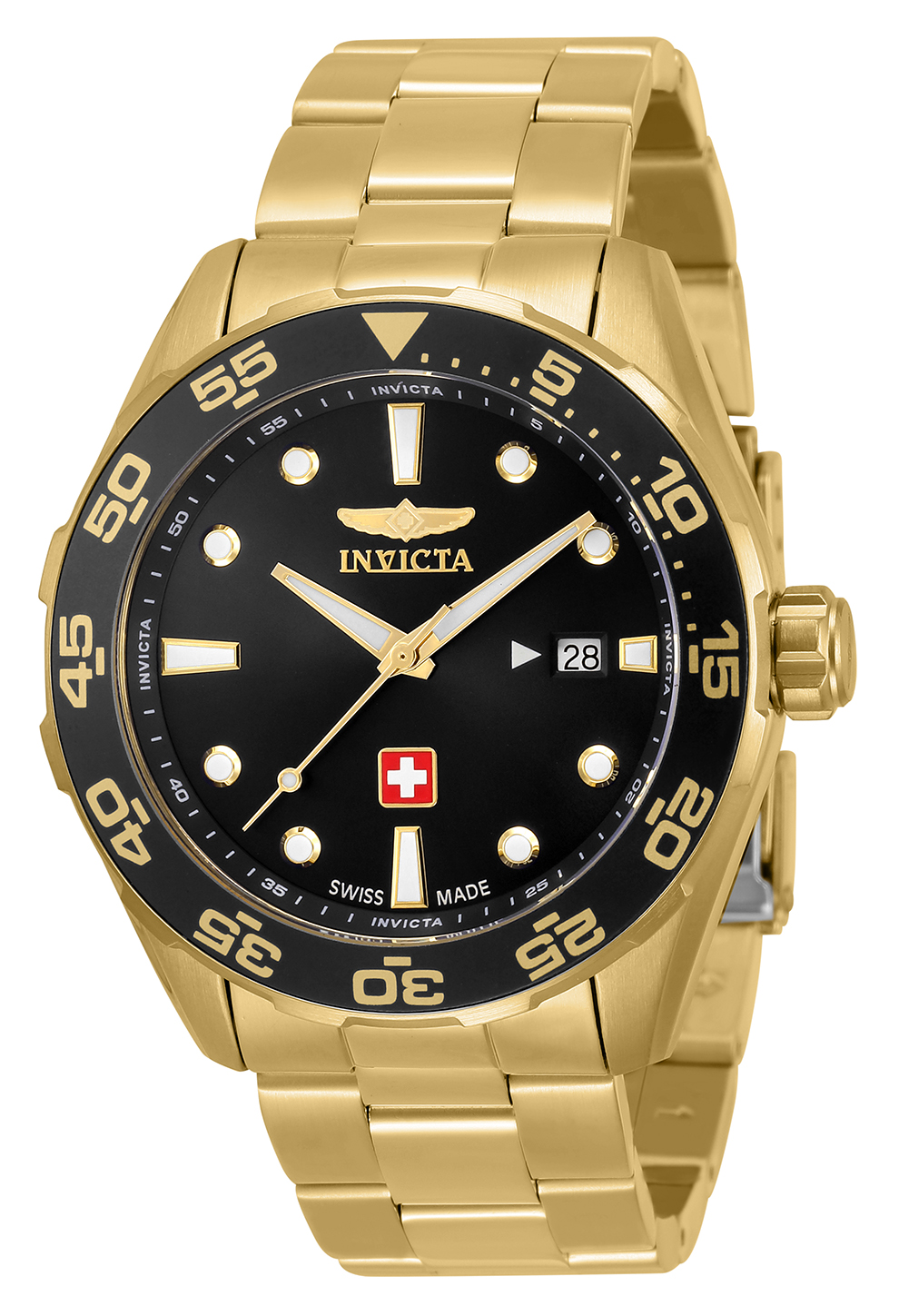 Invicta Pro Diver Men's Watch - 44mm, Gold (33456)