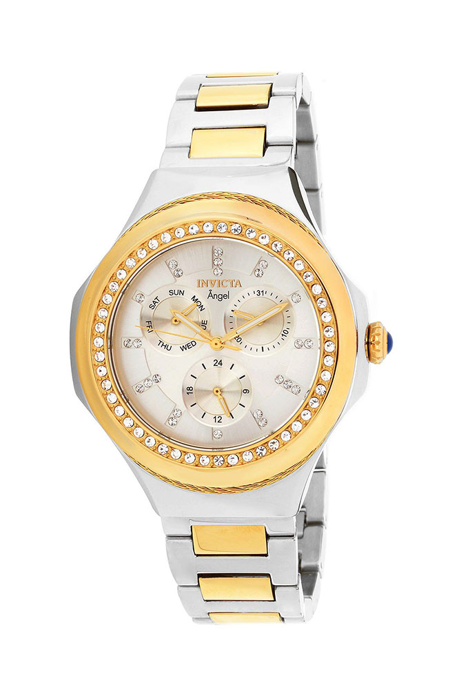 Pre-Owned Invicta Bolt Quartz Men's Watch - 44mm Stainless Steel Case, Stainless Steel Band, Gold, Steel (AIC-31100)