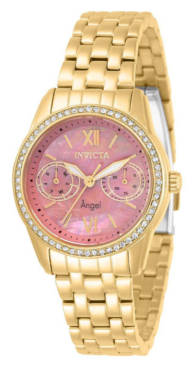 Invicta Angel Women%27s Watch w/ Mother of Pearl Dial - 32mm, Gold (31379)