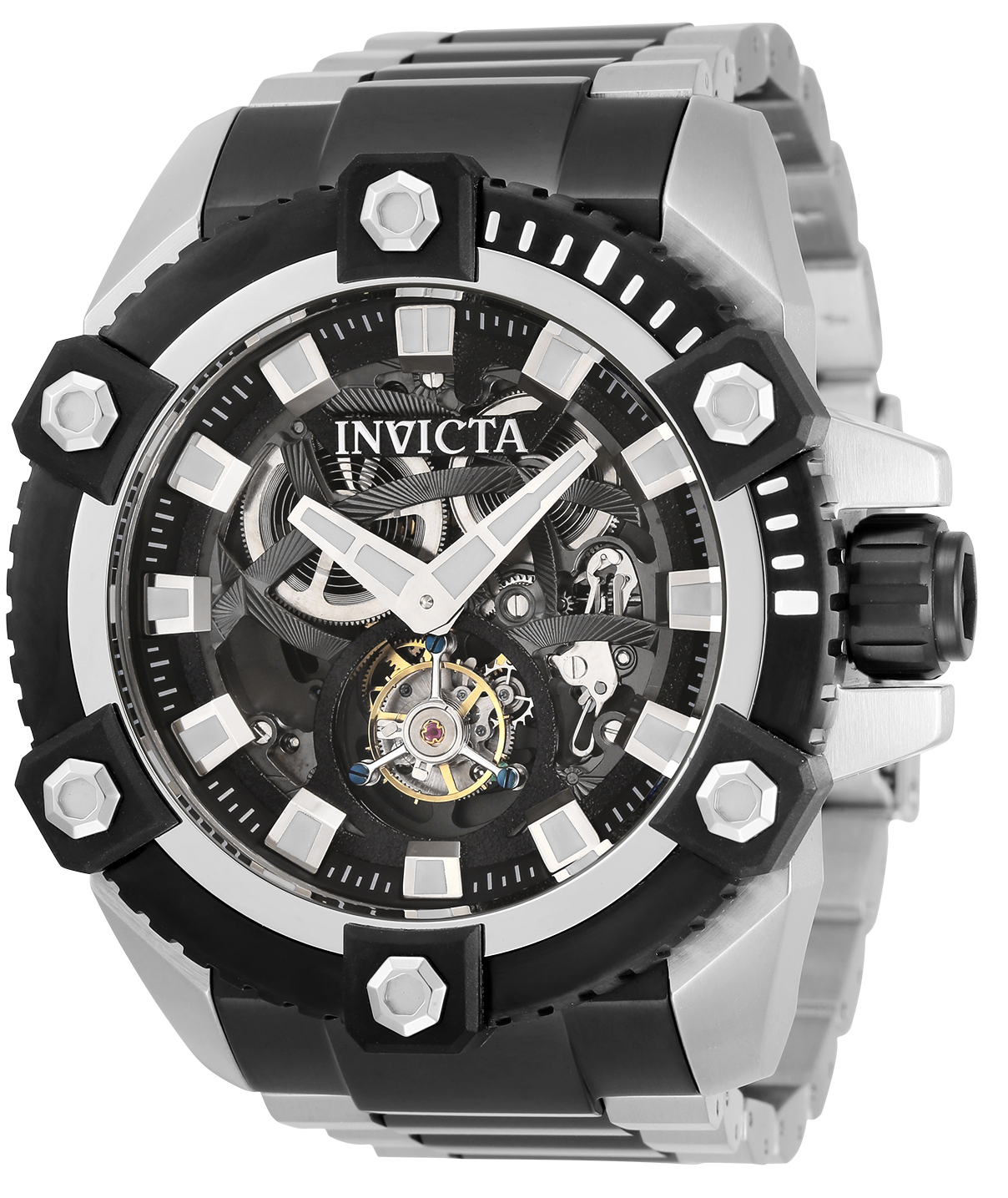 Invicta Reserve Automatic Tourbillon Men's Watch - 56mm, Steel, Black (33809)