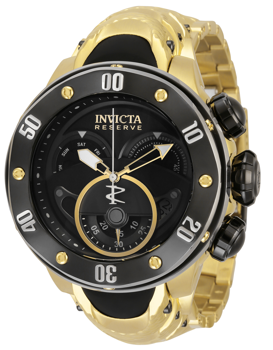 Invicta Reserve Men's Watch - 54mm, Gold, Black (33372)