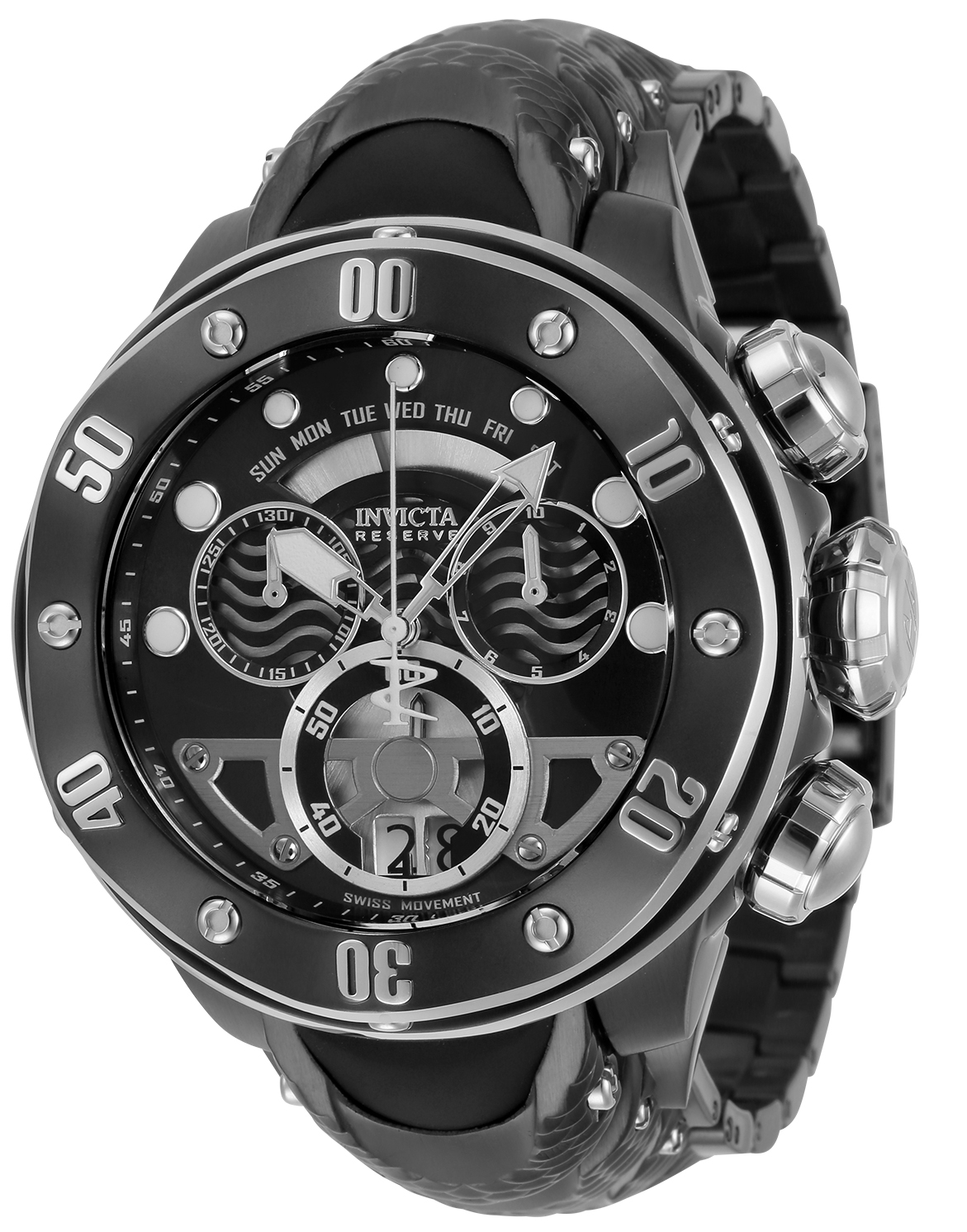 Invicta Reserve Kraken Men's Watch - 54mm, Black, Steel (33483)