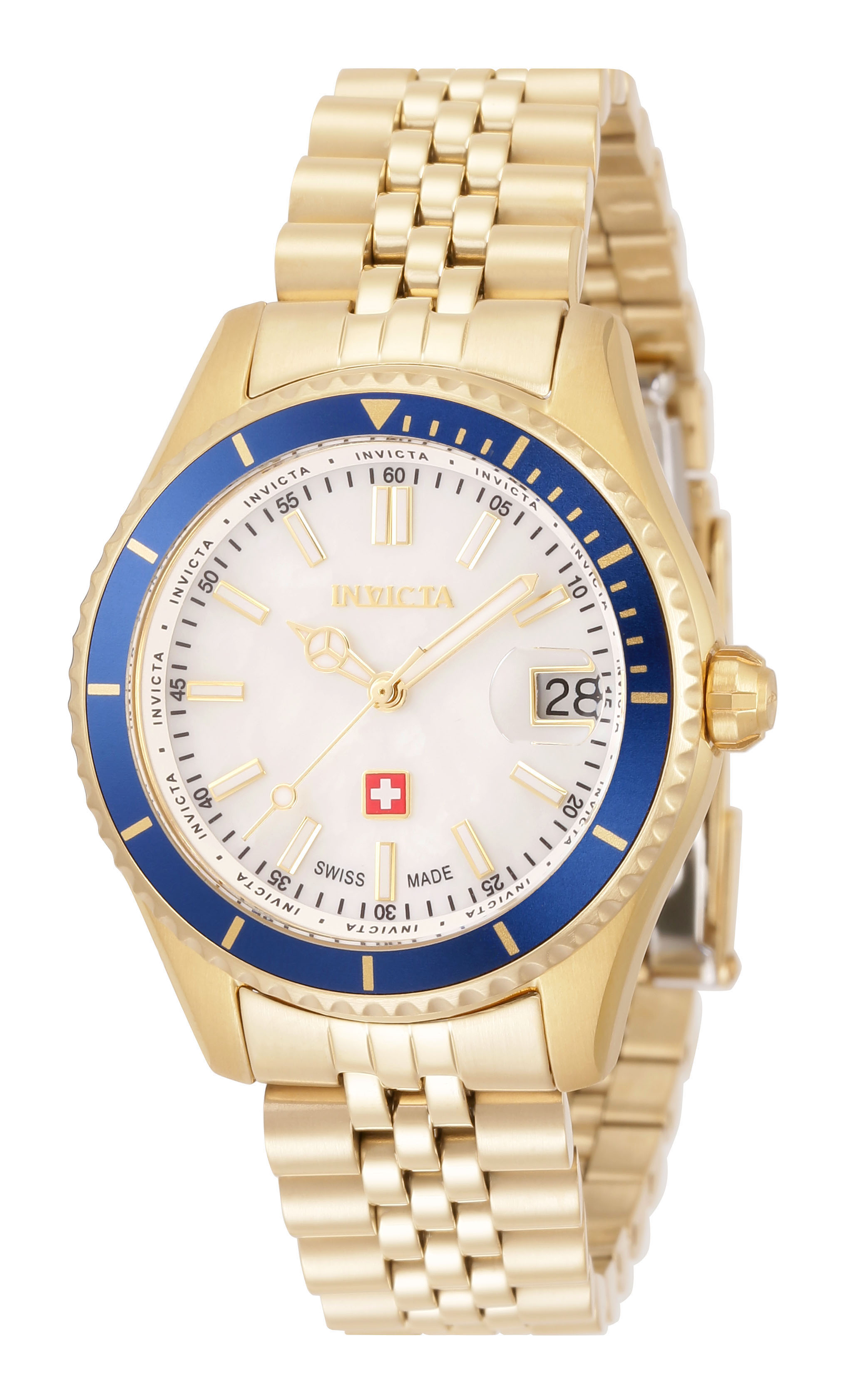 Invicta Pro Diver Women's Watch w/ Mother of Pearl Dial - 34mm, Gold (33447)