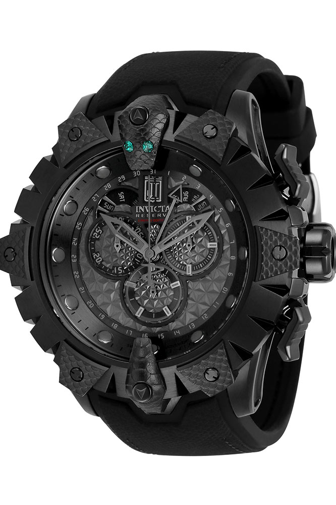 #1 LIMITED EDITION - Invicta Jason Taylor Quartz Mens Watch - 52mm Stainless Steel Case, Silicone Band, Black (32559)