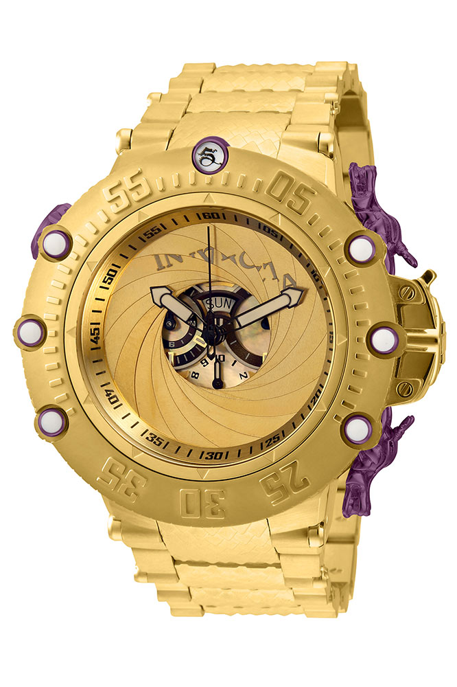 #1 LIMITED EDITION - Invicta Subaqua Quartz Mens Watch w/ 0.10 Carat Diamonds   - 52mm Stainless Steel Case, Stainless Steel Band, Gold (32956)