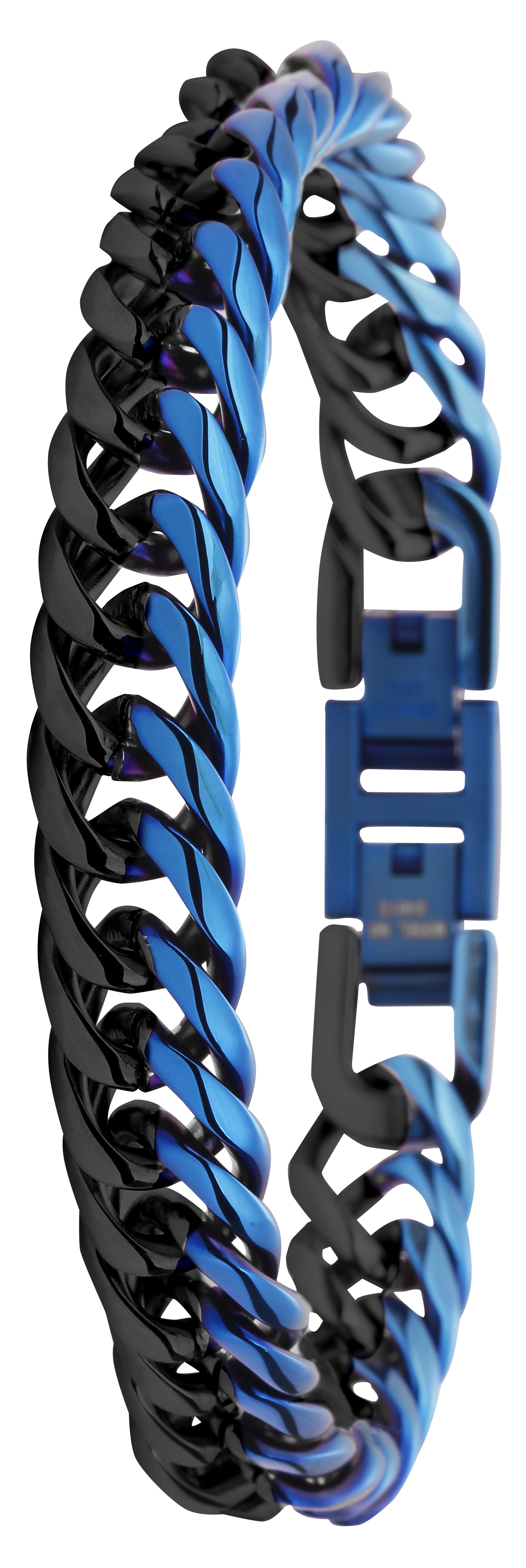 Invicta Elements Stainless Steel Bracelet, Black & Blue - (34813)
