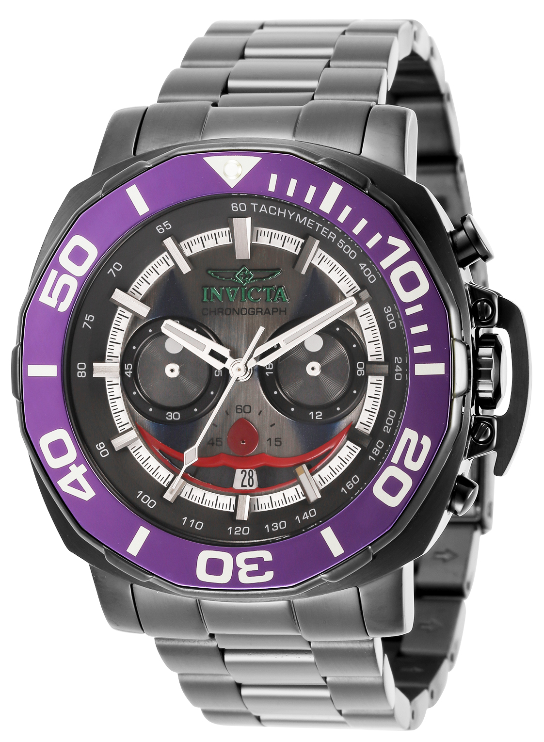 Invicta DC Comics Joker Men's Watch - 48mm, Black (35073)