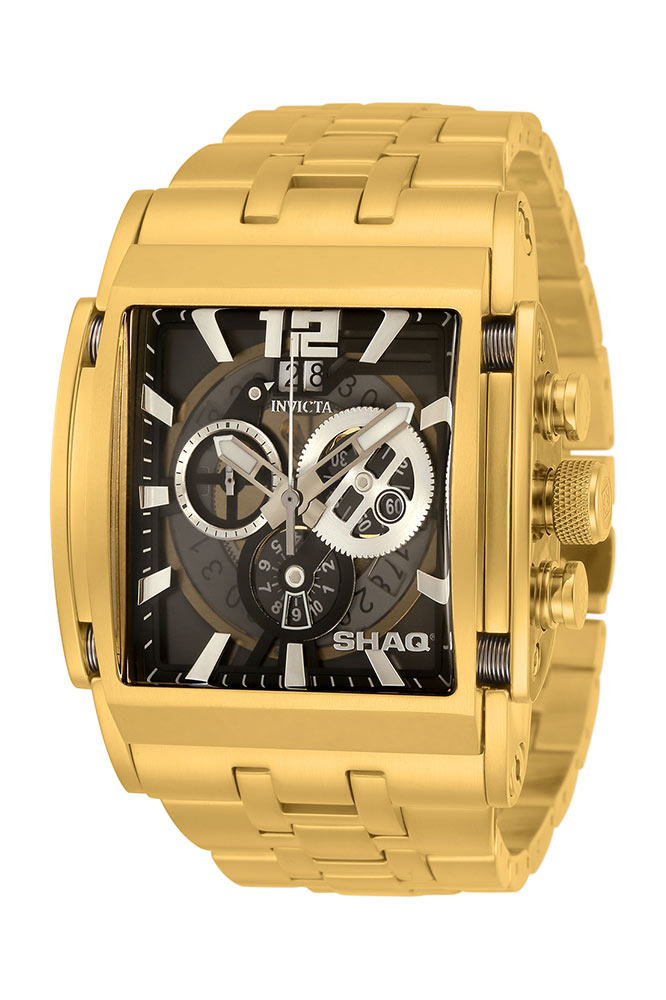 #1 LIMITED EDITION - Invicta SHAQ Quartz Mens Watch - 47mm Stainless Steel Case, Stainless Steel Band, Gold (33735)