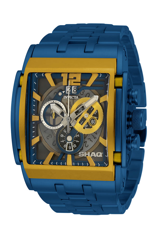#1 LIMITED EDITION - Invicta SHAQ Quartz Mens Watch - 47mm Stainless Steel Case, Stainless Steel Band, Blue (33738)