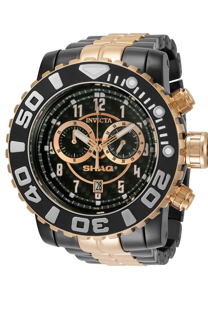 #1 LIMITED EDITION - Invicta SHAQ Quartz Mens Watch - 58mm Stainless Steel Case, Stainless Steel Band, Rose Gold, Black (33754)