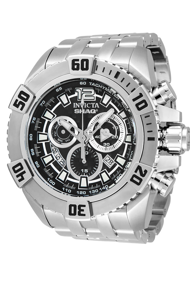 #1 LIMITED EDITION - Invicta SHAQ Quartz Mens Watch - 56mm Stainless Steel Case, Stainless Steel Band, Steel (33764)