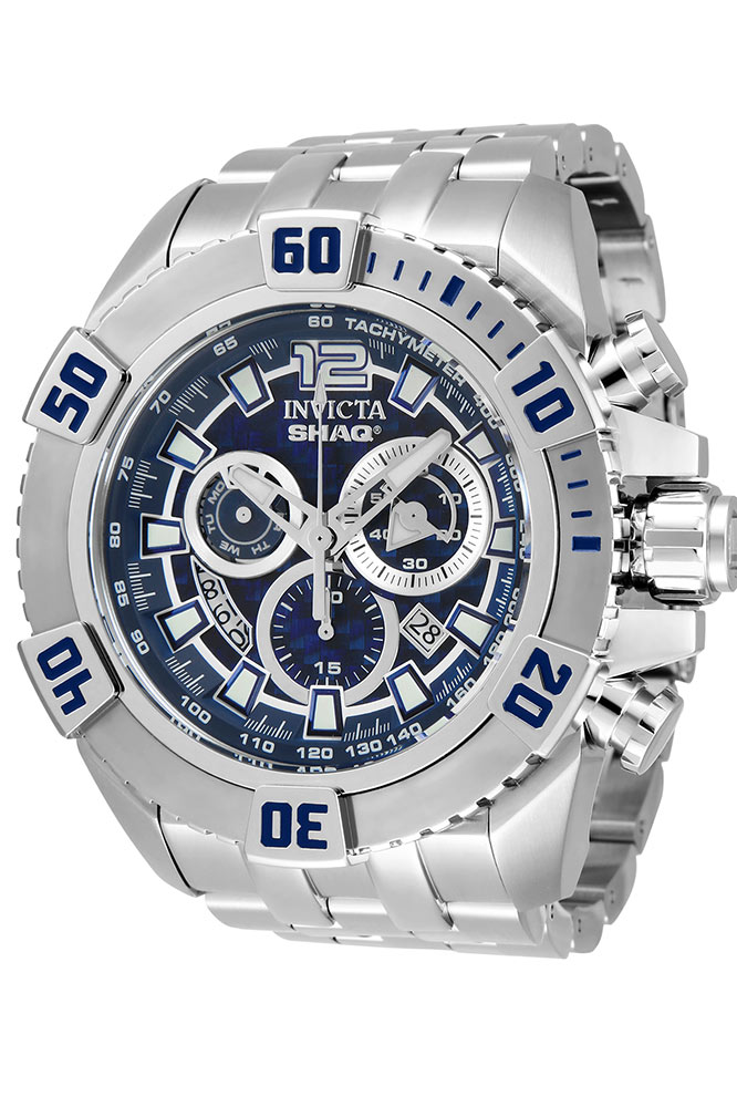 #1 LIMITED EDITION - Invicta SHAQ Quartz Mens Watch - 56mm Stainless Steel Case, Stainless Steel Band, Steel (33766)