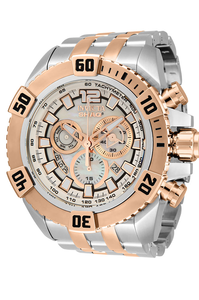 #1 LIMITED EDITION - Invicta SHAQ Quartz Mens Watch - 56mm Stainless Steel Case, Stainless Steel Band, Steel, Rose Gold (33769)