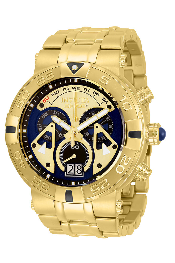 #1 LIMITED EDITION - Invicta SHAQ Quartz Mens Watch - 52mm Stainless Steel Case, Stainless Steel Band, Gold (33783)