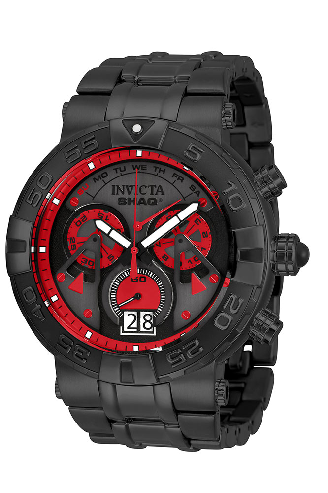 #1 LIMITED EDITION - Invicta SHAQ Quartz Mens Watch - 52mm Stainless Steel Case, Stainless Steel Band, Black (33785)