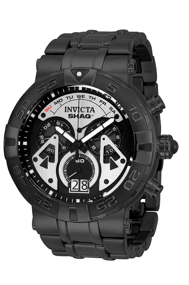 #1 LIMITED EDITION - Invicta SHAQ Quartz Mens Watch - 52mm Stainless Steel Case, Stainless Steel Band, Black (33786)