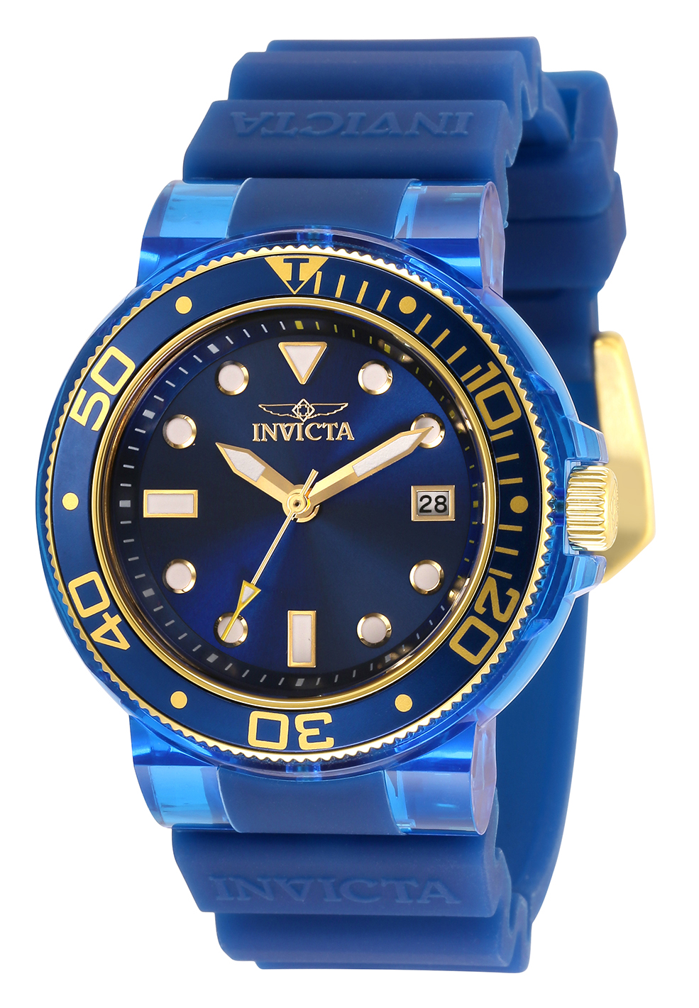 Invicta Pro Diver Anatomic Women's Watch - 40mm, Transparent, Blue (35234)