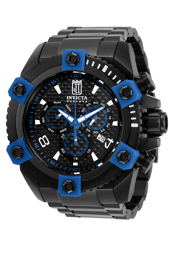 #1 LIMITED EDITION - Invicta Jason Taylor Quartz Mens Watch - 56mm Stainless Steel Case, Stainless Steel Band, Black (33992)