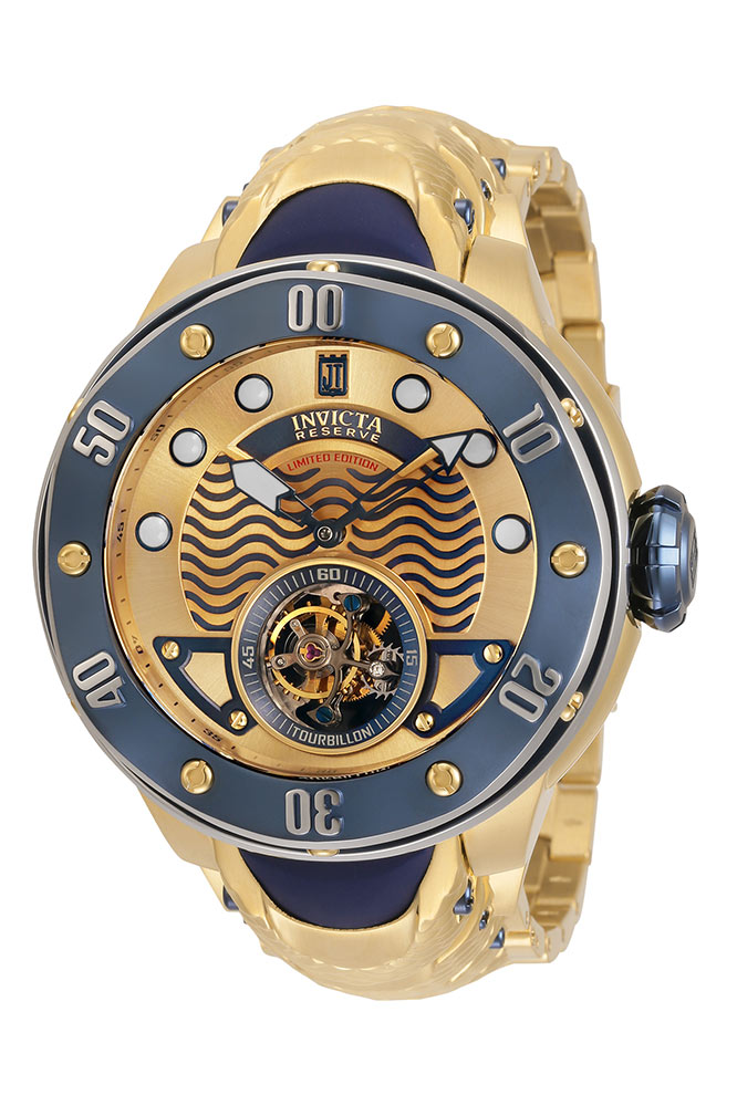 #1 LIMITED EDITION - Invicta Jason Taylor Mechanical Men's Gold, Blue Watch - 54mm - (34209-N1)