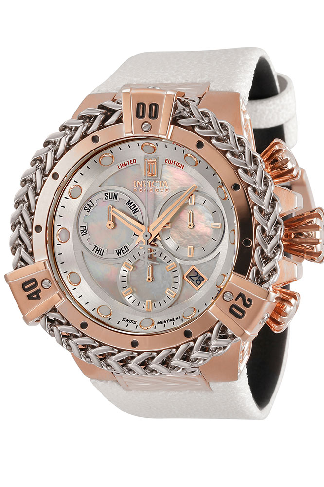 #1 LIMITED EDITION - Invicta Jason Taylor Men's White, Antique Silver Watch - 53mm - (34211-N1)