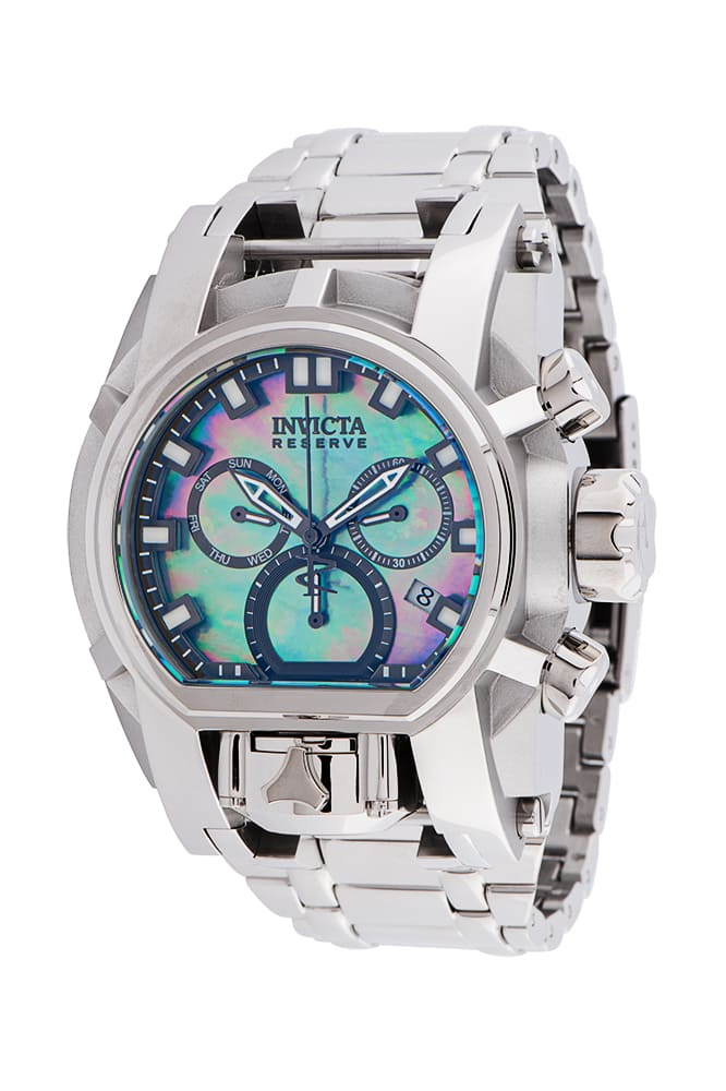 Invicta Reserve Reserve Bolt Zeus Magnum Men's Watch w/ Metal, Mother of Pearl & Oyster Dial - 52mm, Steel (34306)