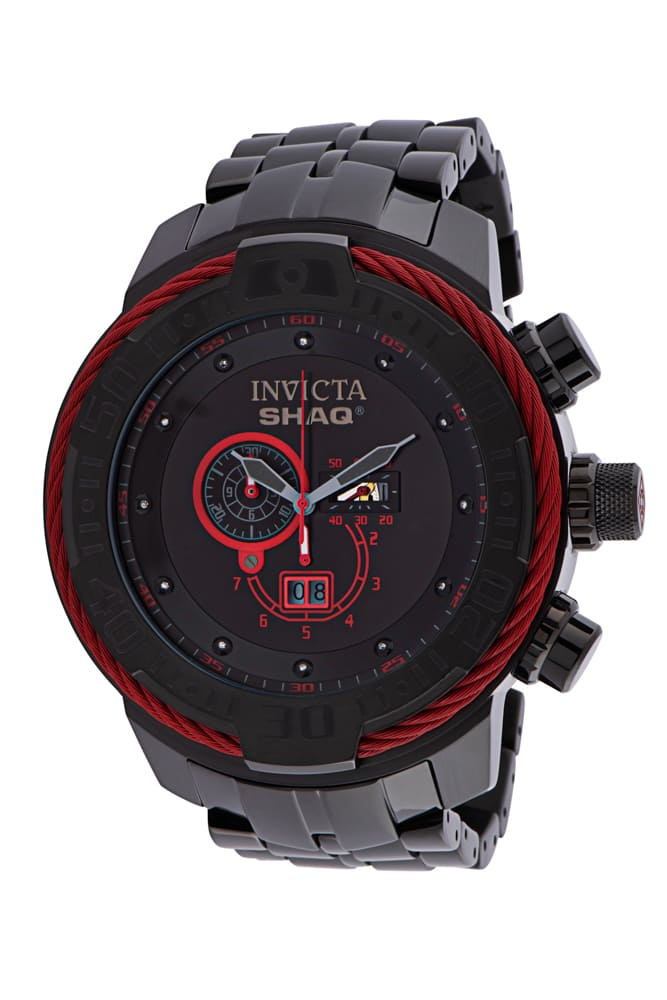 #1 LIMITED EDITION - Invicta SHAQ Men's Black Watch w/ 0.05 Carat Diamonds - 65mm - (34464-N1)