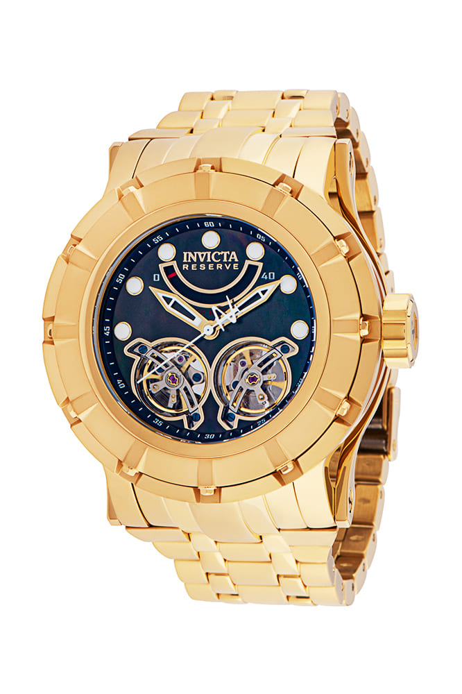 Invicta Reserve S1 Automatic Men's Watch w/ Metal, Mother of Pearl & Oyster Dial - 54mm, Gold (34600)