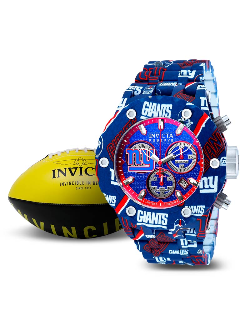 Invicta NFL New York Giants Men's Watch - 52mm, Steel, Aqua Plating (34735)