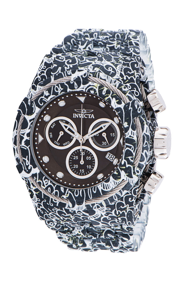 Invicta Bolt Men's Watch - 53mm, Steel, White, Aqua Plating (34887)
