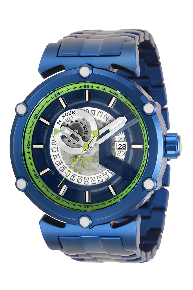 Invicta Sea Vulture Automatic Men's Watch - 50mm Stainless Steel Case, Stainless Steel Band, Blue (34975)