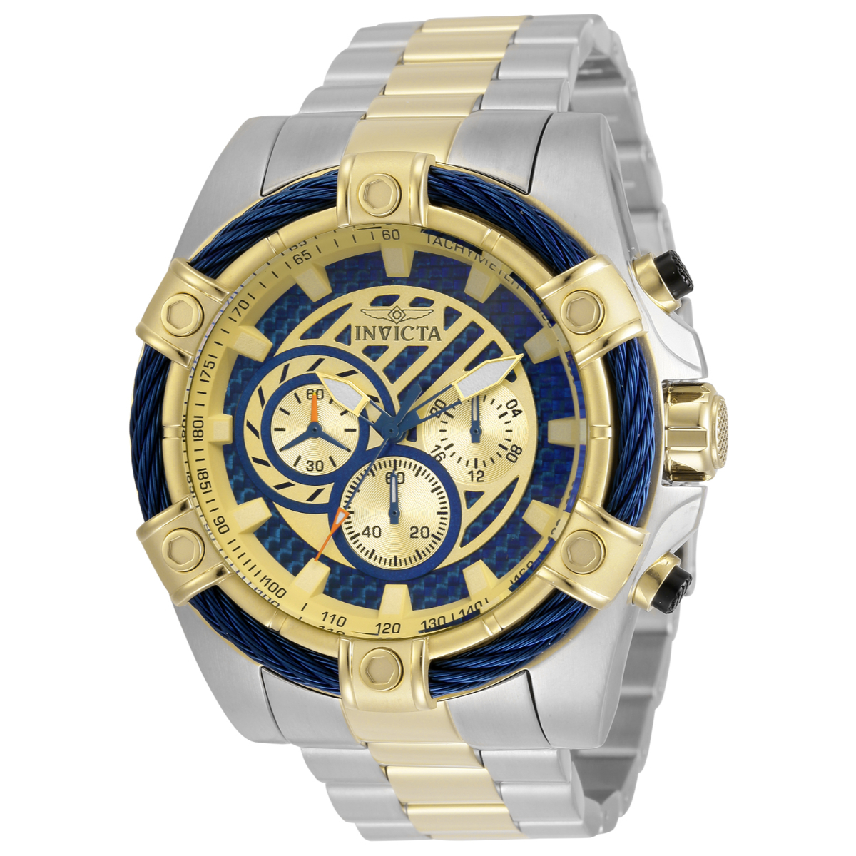Pre-Owned Invicta Bolt Men%27s Watch - 52mm, Steel, Gold (AIC-35146)