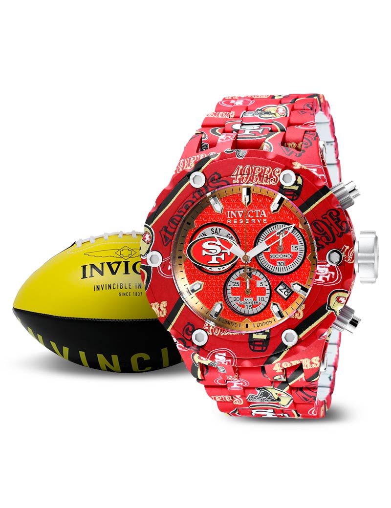 Invicta NFL San Francisco 49ers Men's Watch - 52mm, Steel, Aqua Plating (35192)
