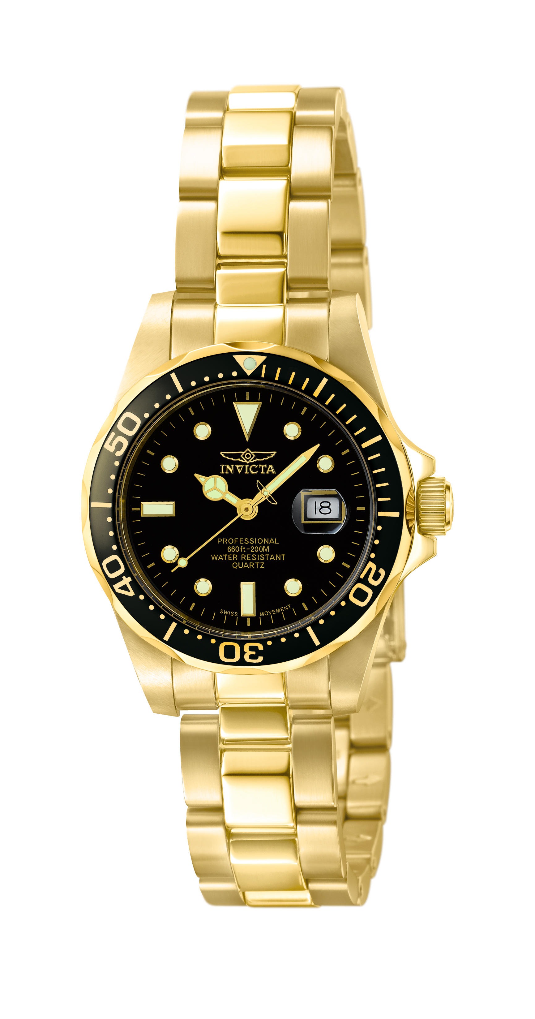 Invicta Pro Diver Women's Watch - 34mm, Gold (4869)