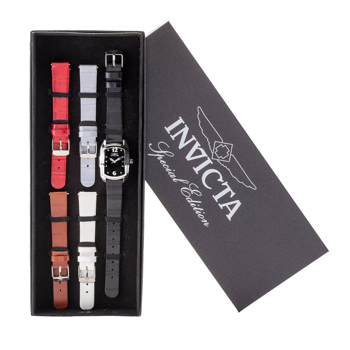 Invicta Lupah Women's Watch - 29mm, Black, White, Brown, Light Blue, Red (35345)