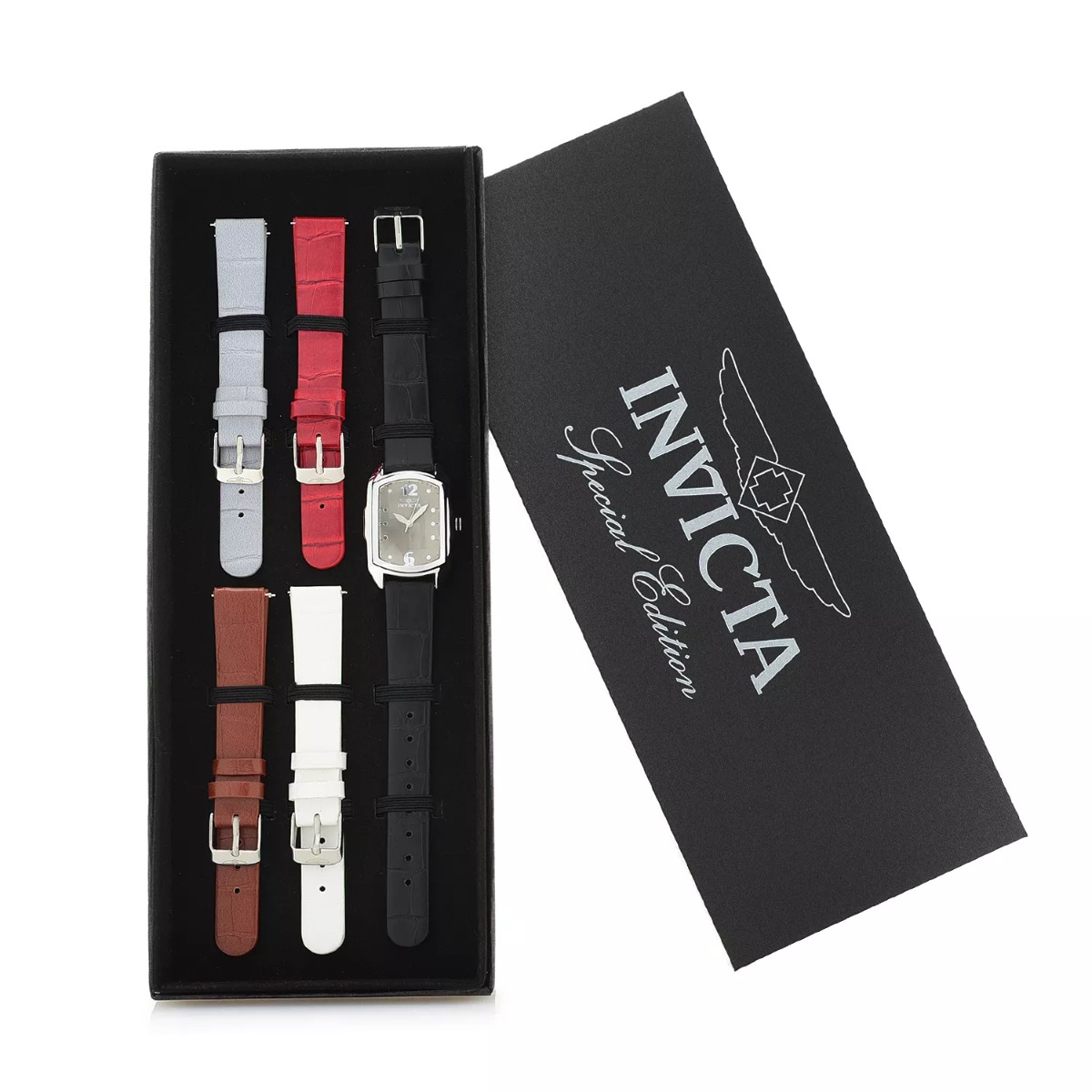 Invicta Lupah Women's Watch - 29mm, Black, White, Brown, Light Blue, Red (35346)