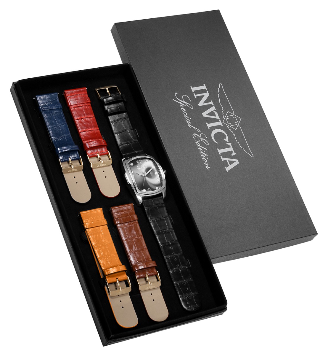 Invicta Lupah Men's Watch - 47mm, Black, Red, Navy Blue, Brown, Khaki (ZG-35372)