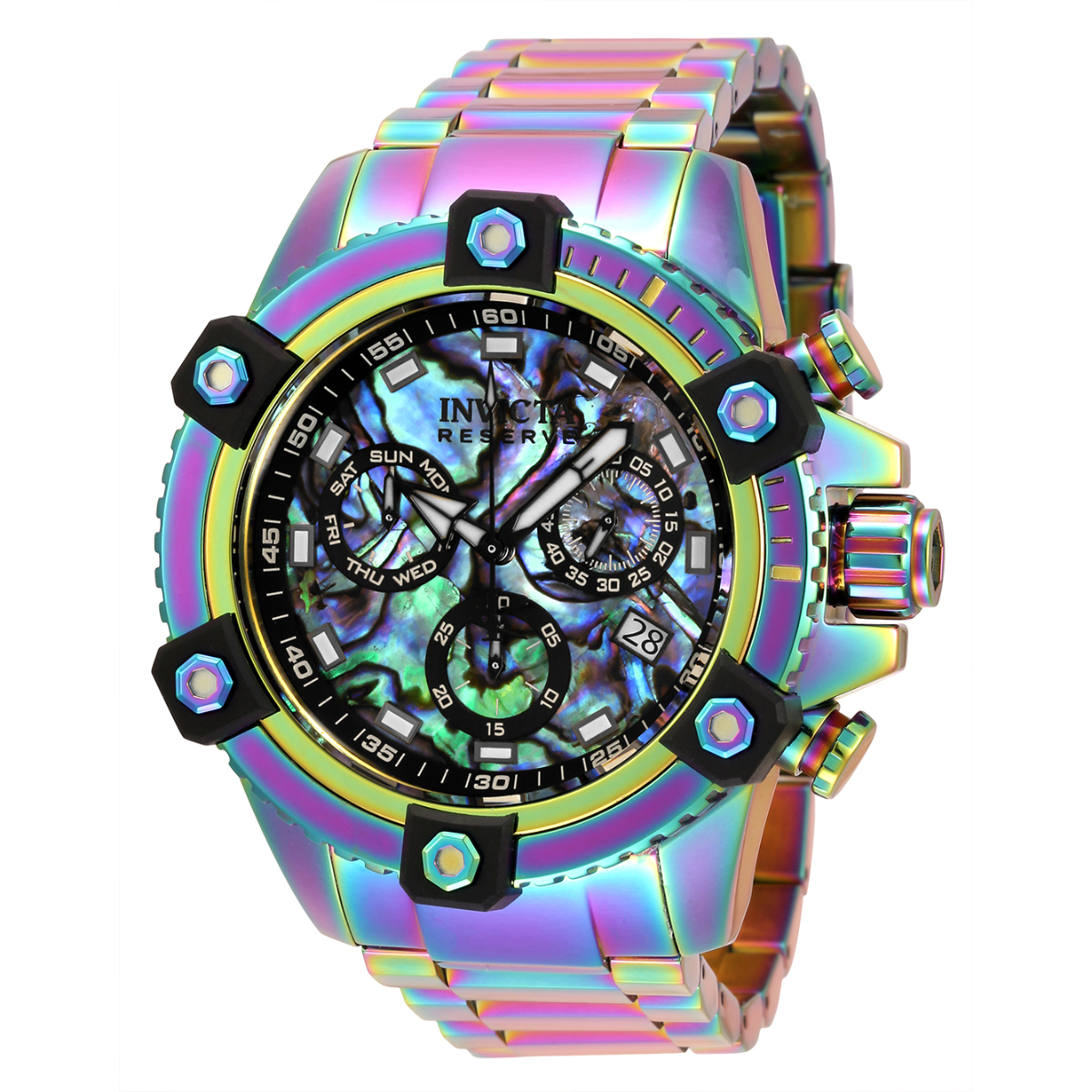 Pre-Owned Invicta Reserve Men%27s Watch w/Abalone Dial - 48mm, Iridescent (AIC-35555)